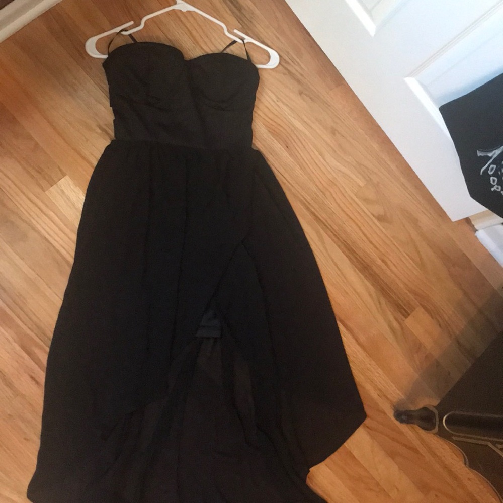 Black hi to low dress